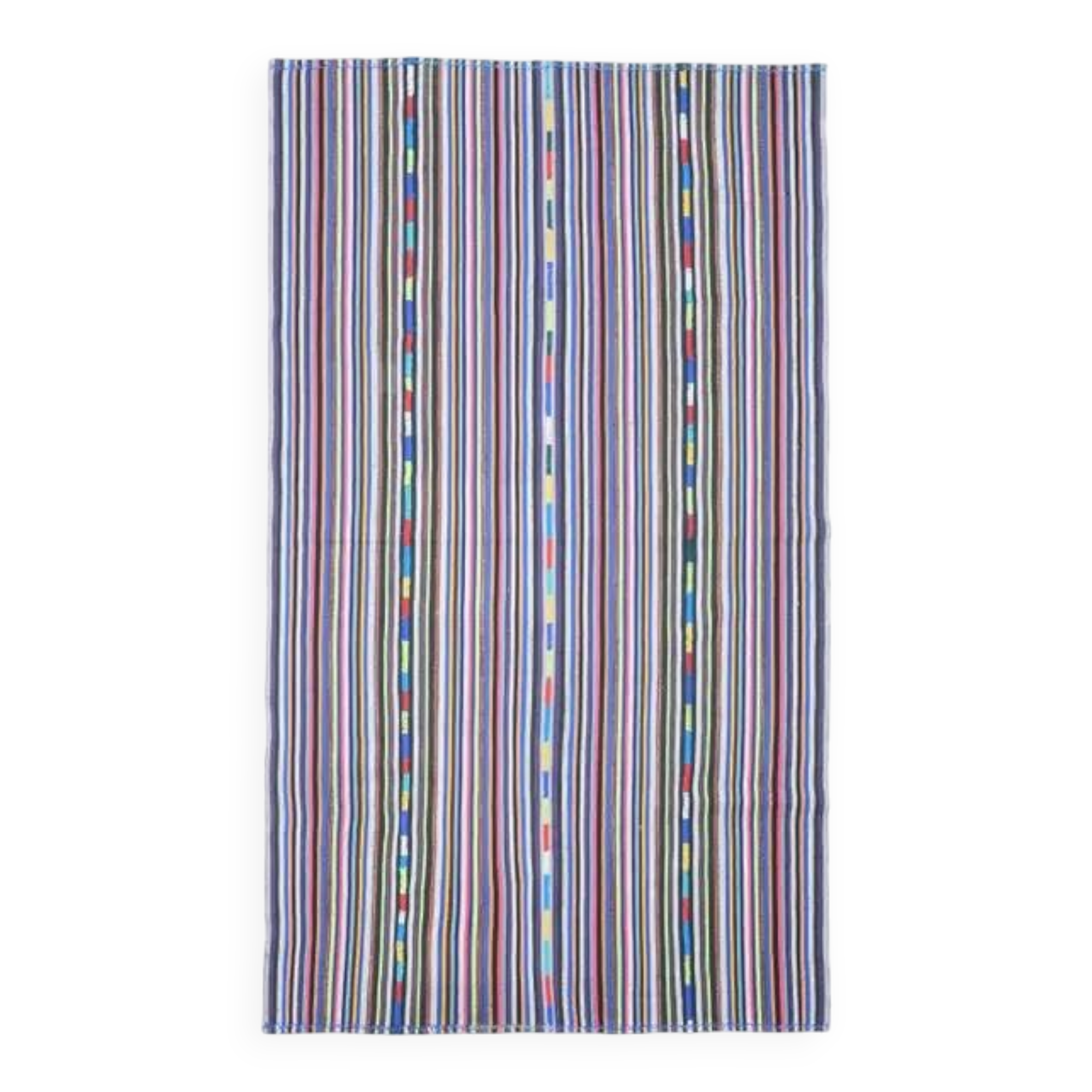 1970s Vintage Turkish Oushak Handmade Wool Cotton Blue Area Rug 180x306
