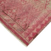 Handmade unique oriental beige runner rug 86 cm x 348 cm
