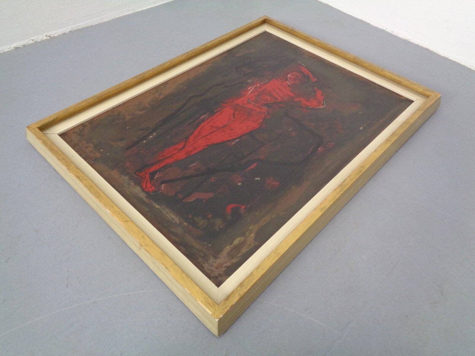 After Marino Marini, Dancer, 1960s, Artwork on Wood