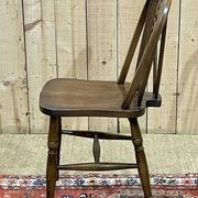 Set of 4 English chairs in beech and oak, made in the 70s