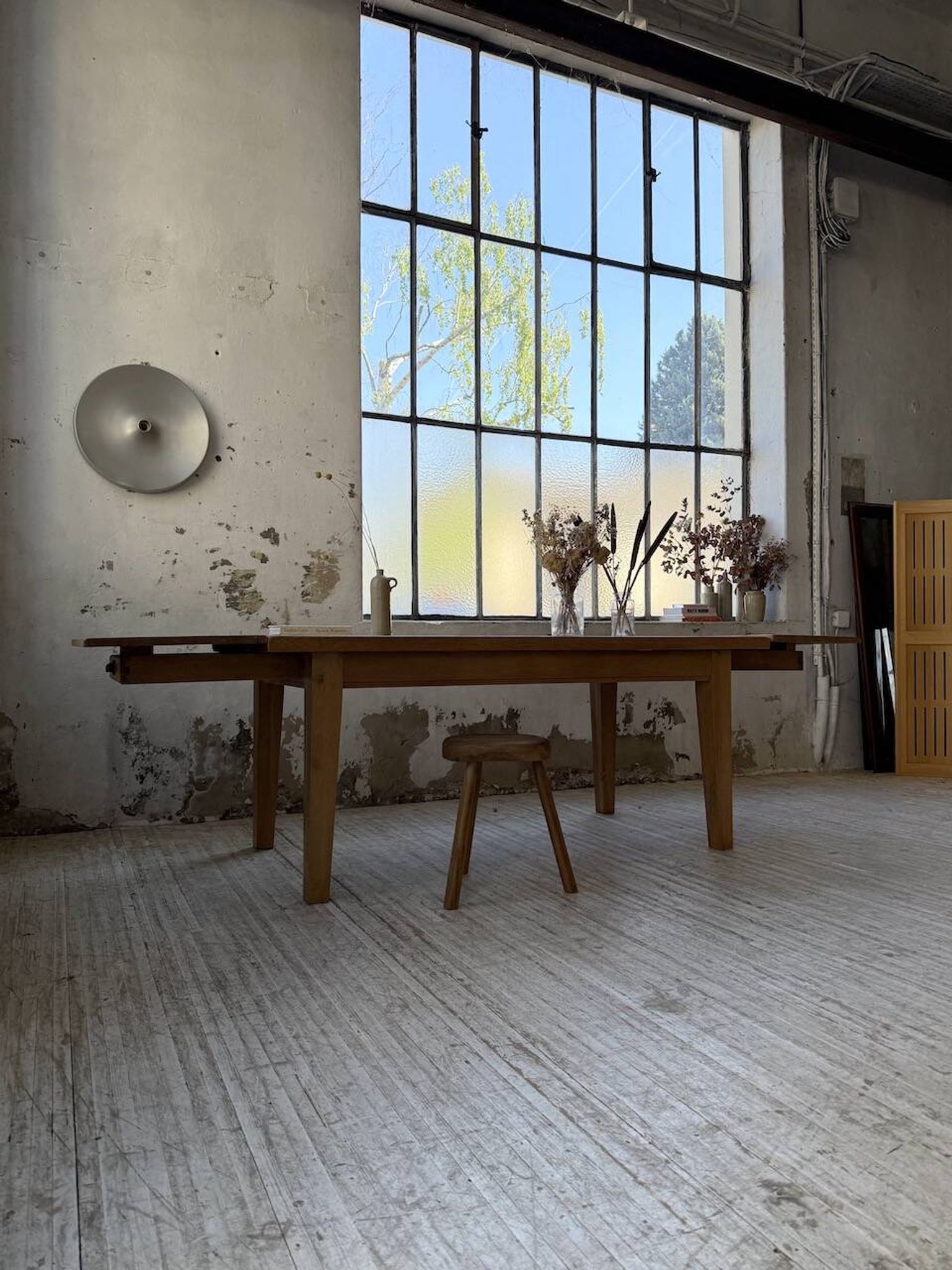 Table de ferme extensible en chêne massif