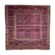 Ancient Turkmen Afghan Hatchlou handmade carpet 133x133 cm