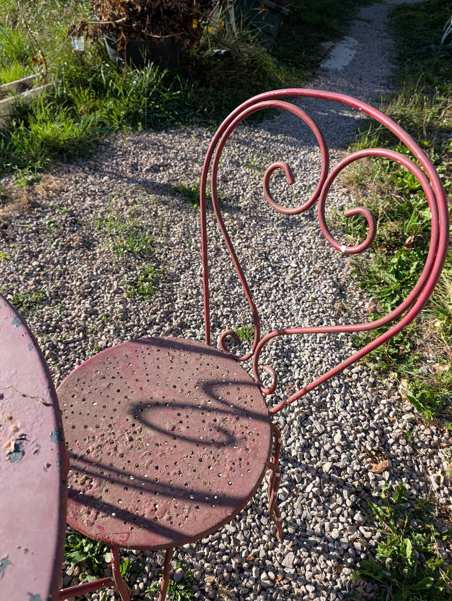 Wrought iron garden furniture