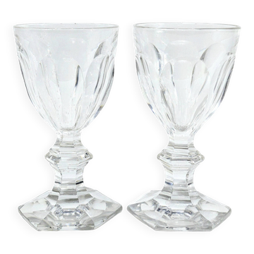 Baccarat - 2 White Wine Glasses - Harcourt Model