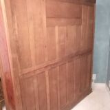 Art Nouveau glass library in walnut burl