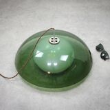 Italian Space Age Green Pendant Lamp in Acrylic Glass, 70s
