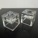 Pair of Ice Cube Dansk tapered candle holders