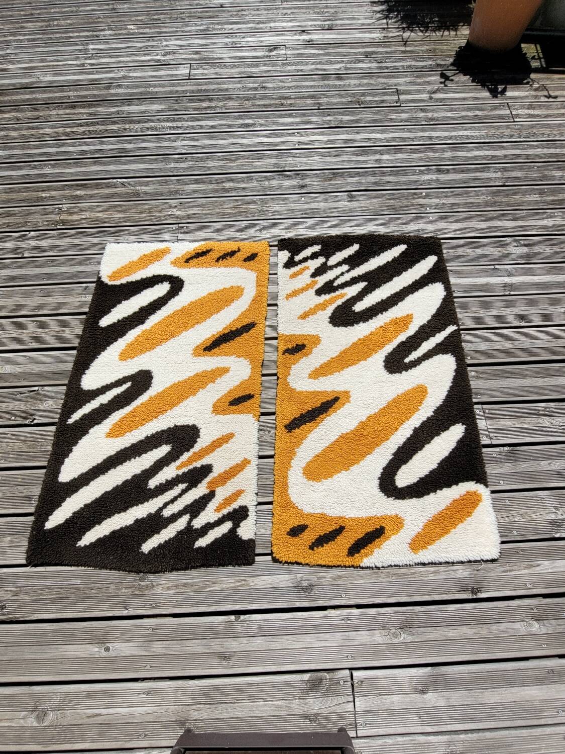 Pair of vintage wool bedspreads