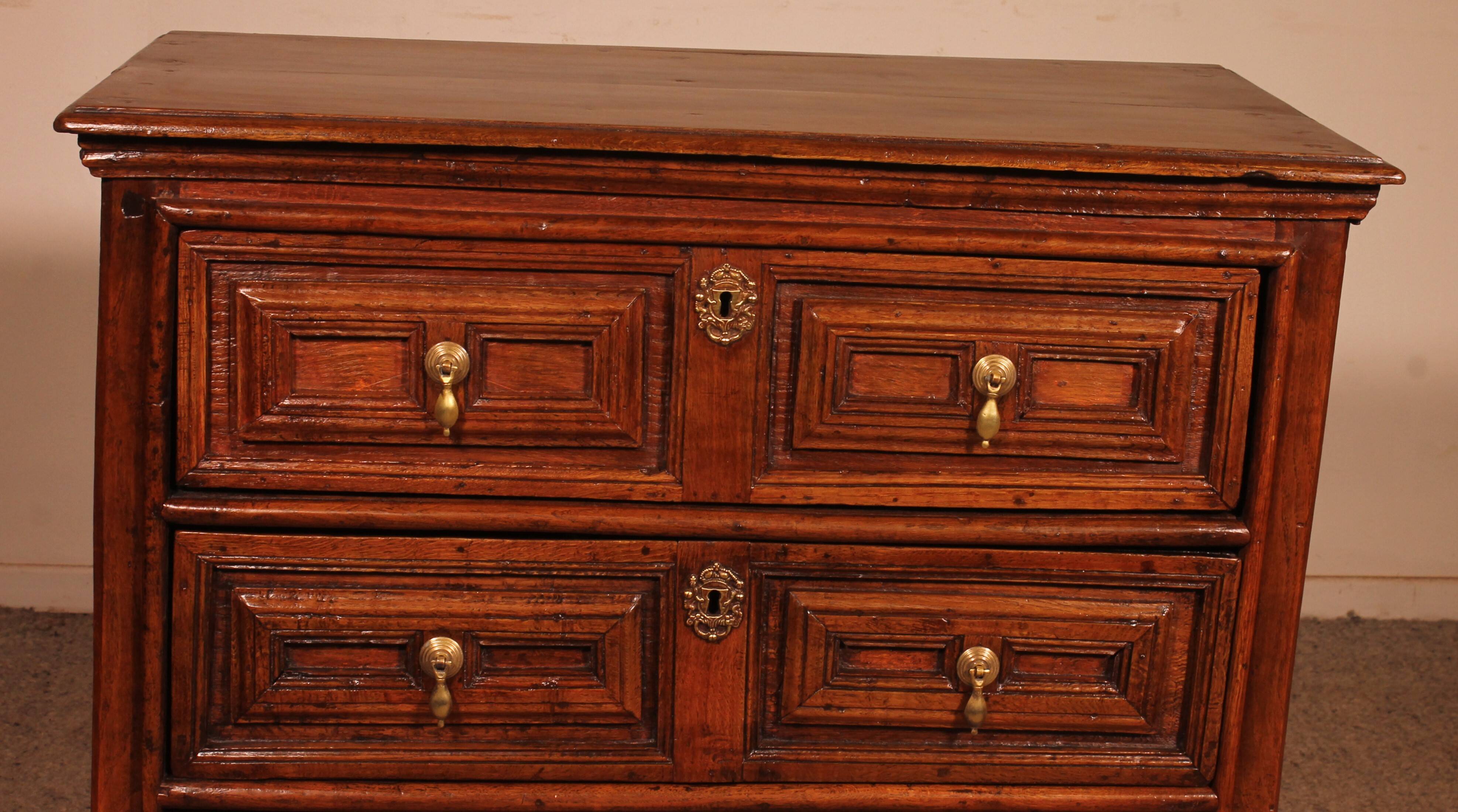 Small 17th Century Oak Chest of Drawers by William and Mary