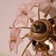Charming Murano Vintage Ceiling Light Pink Flowers, 1970s