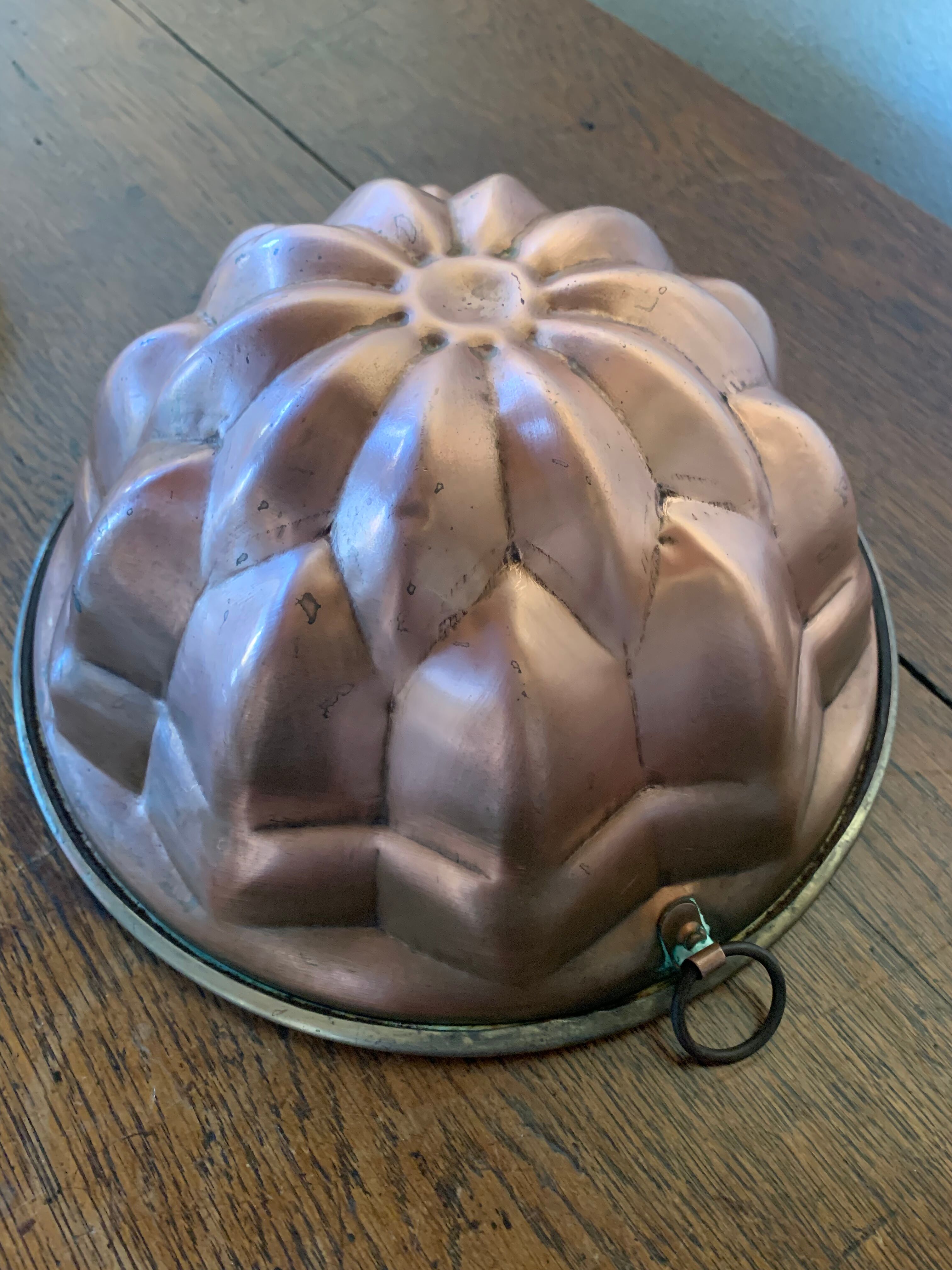 Nineteenth century cake mold in copper