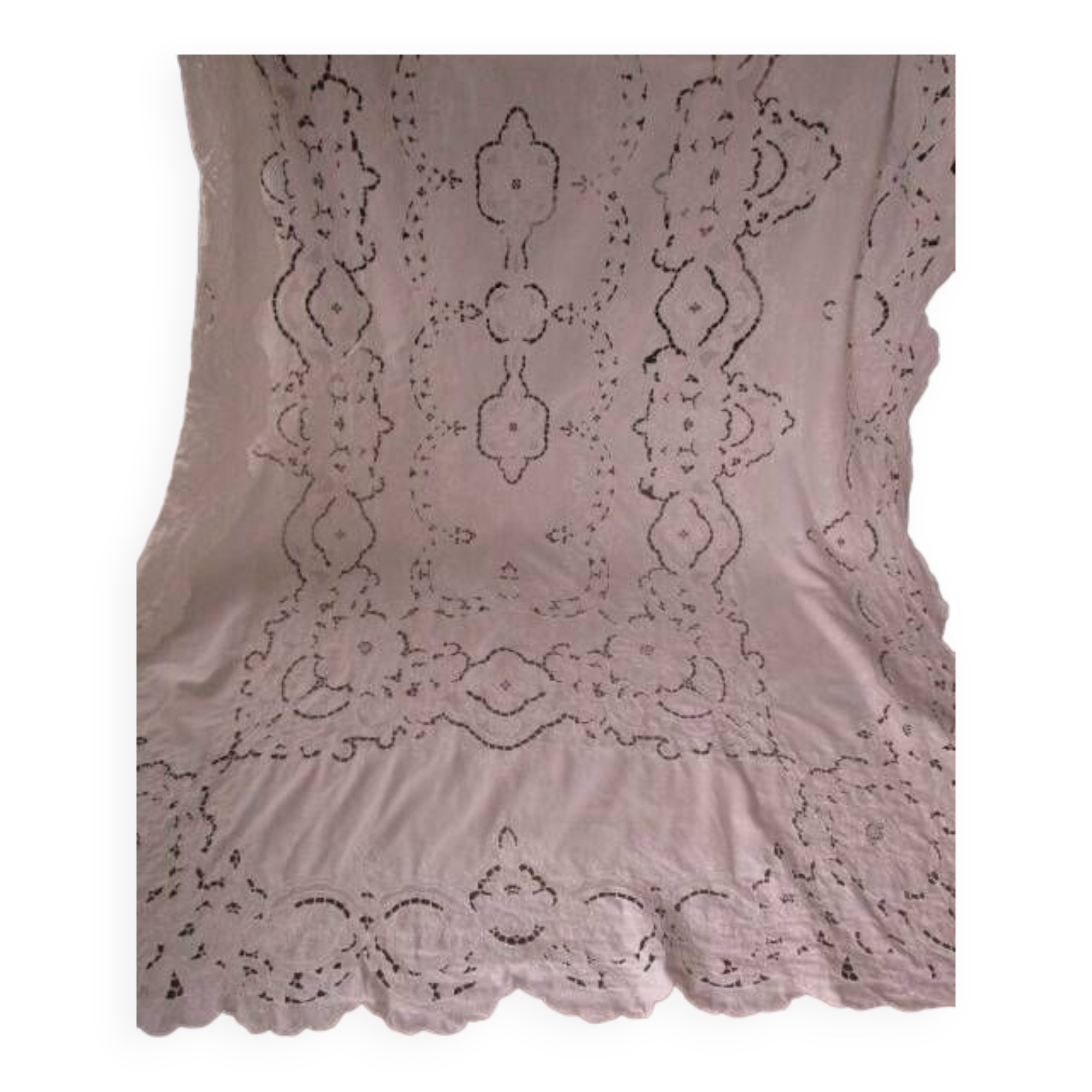 Old embroidered tablecloth 250x160cm