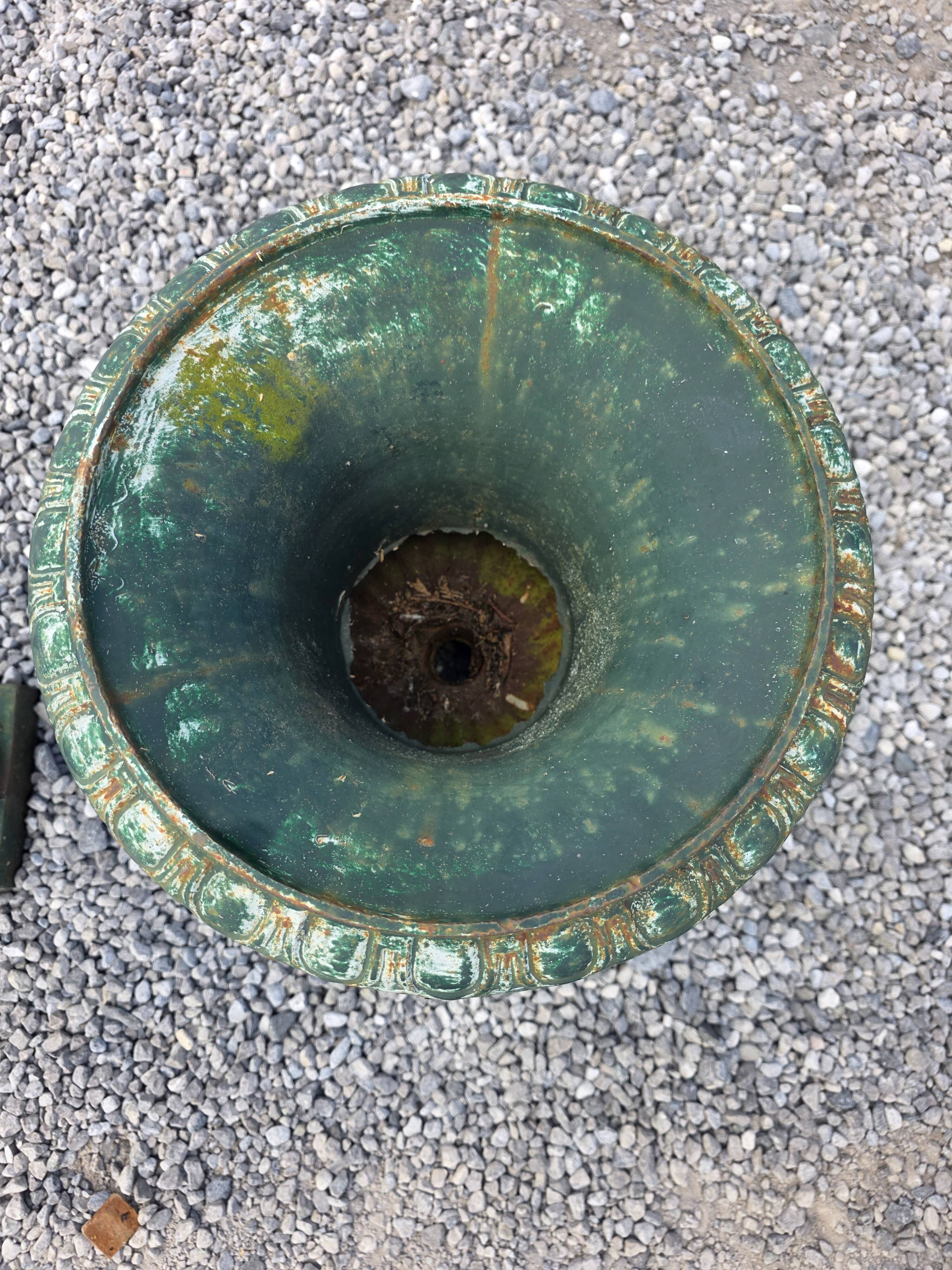 Pair of antique Medici vases in cast iron