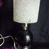 Vintage bedside lamp in Perspex, granite resin 1950