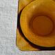 Vintage amber glass ashtray Duralex Saint Gobain