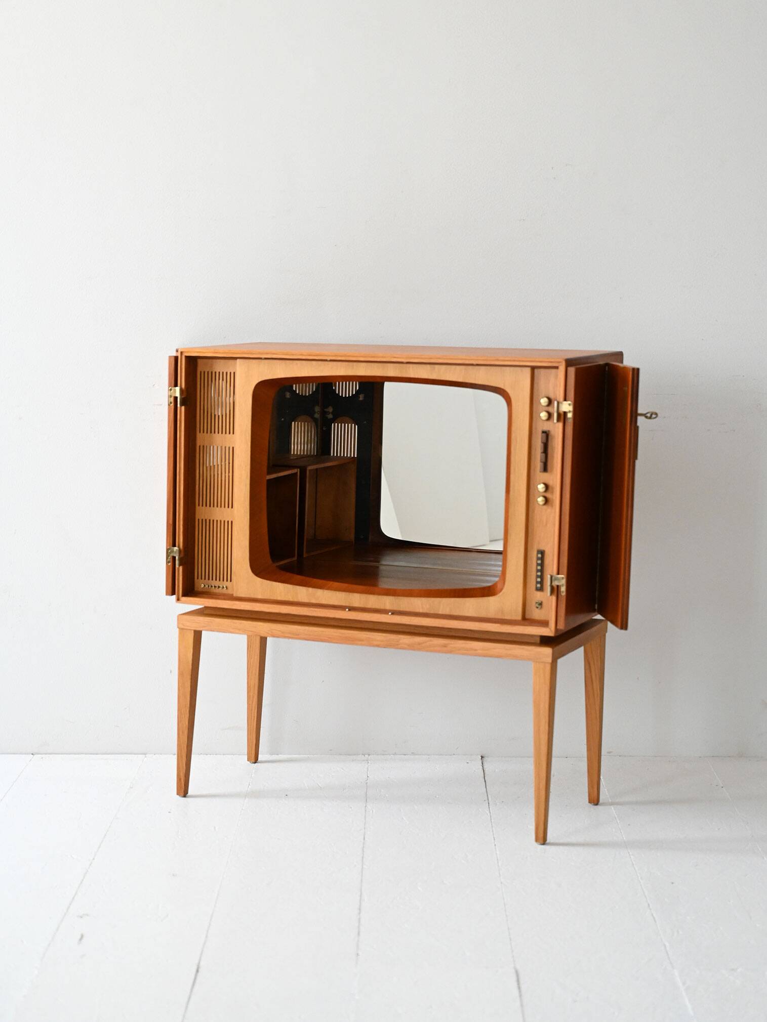 Meuble bar scandinave vintage en teck, années 1950