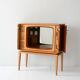 Meuble bar scandinave vintage en teck, années 1950