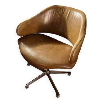 Fauteuil cuir bureau Geoffrey Harcourt Artifort 60s