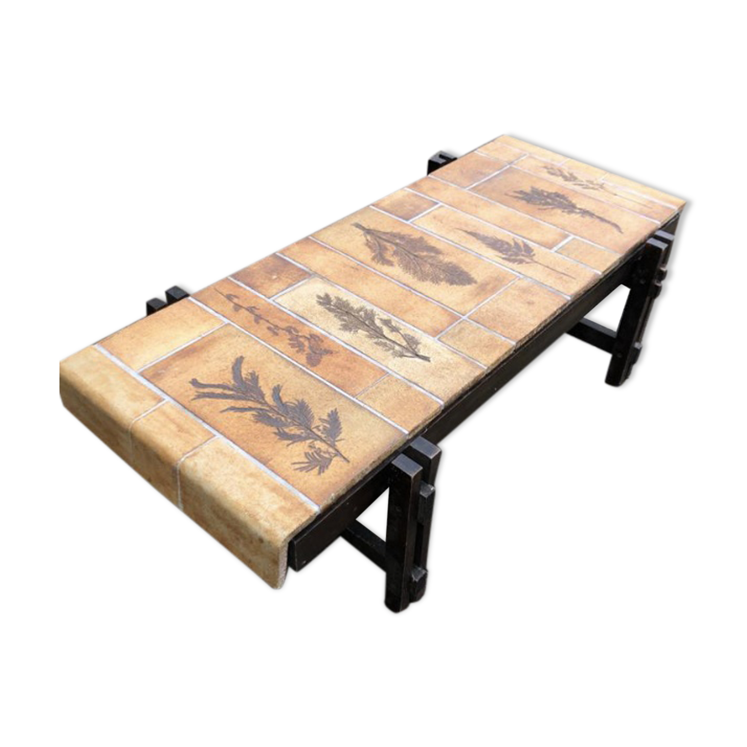 Guarrigue coffee table Roger Capron modernist feet