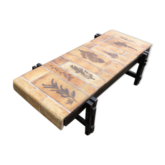 Guarrigue coffee table Roger Capron modernist feet