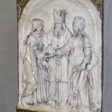 Bas relief religious scene in terracotta