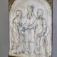 Bas relief religious scene in terracotta