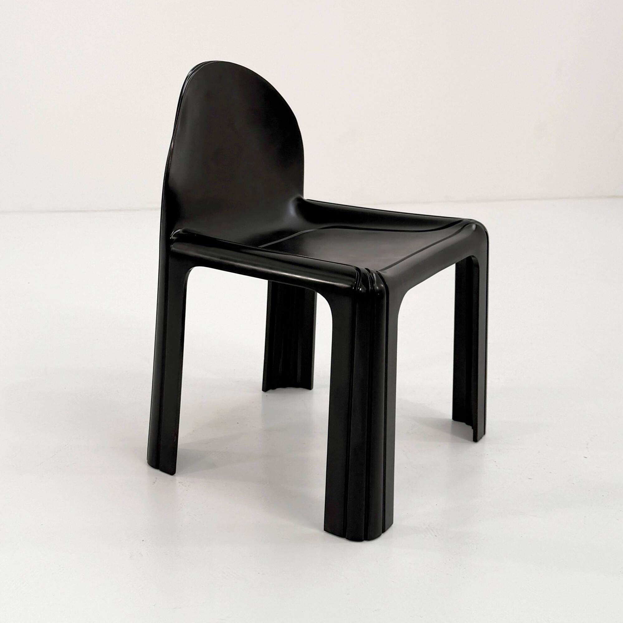 Black Chair Model 4854 Chair by Gae Aulenti for Kartell, 1970