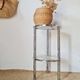 Marble and chrome side table, Italy 1970s