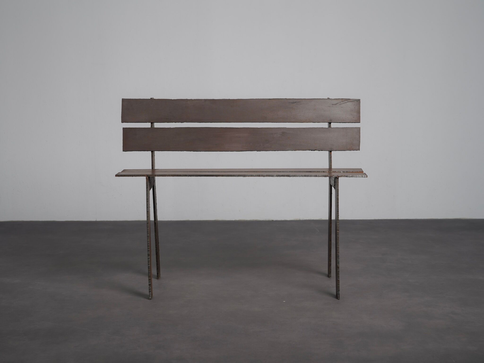 Unique sculptural corten steel bench, Netherlands, 1990s
