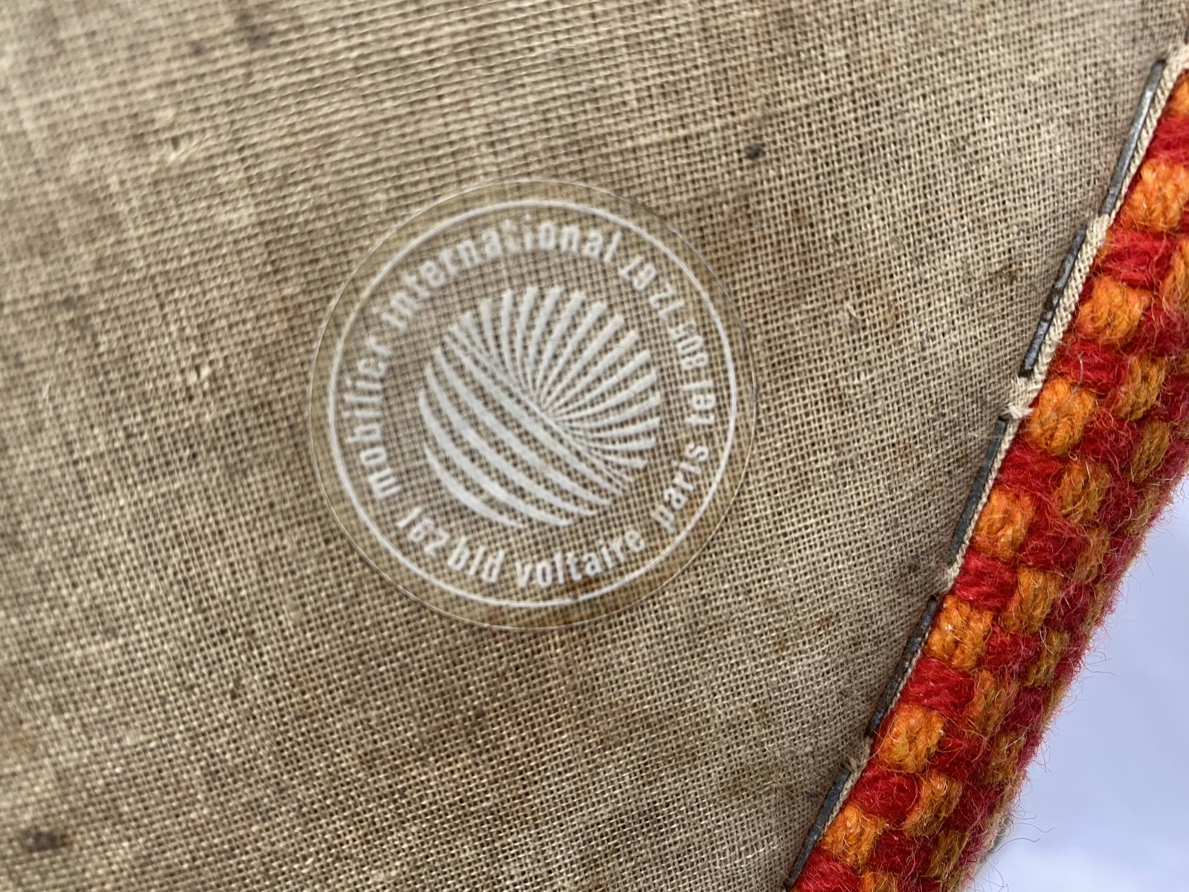 Sofa orange angle sofa Model 9000 by Tito Agnoli for Arflex