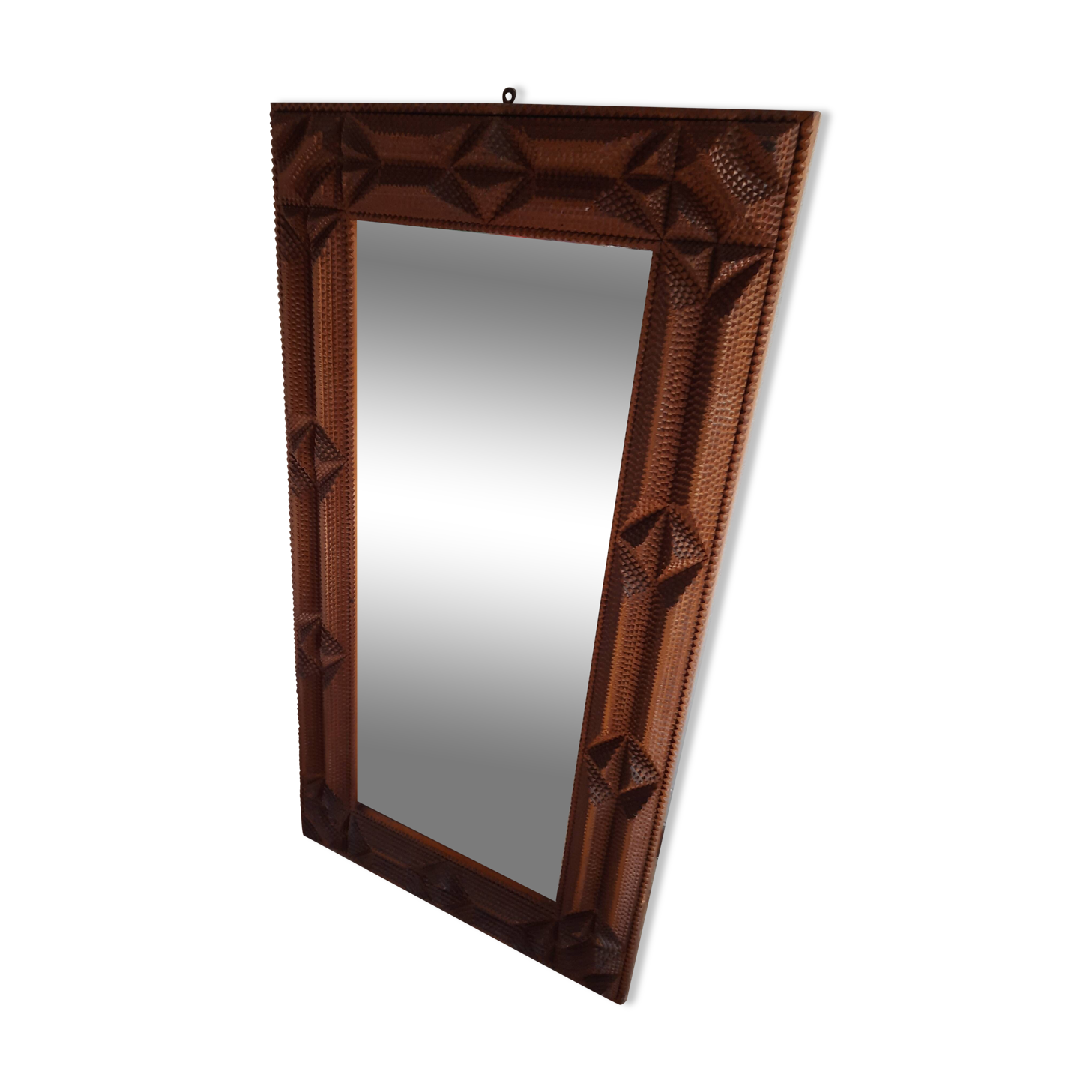 "Tramp Art" mirror 116X60 cm