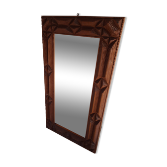 "Tramp Art" mirror 116X60 cm
