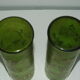 Pair of glass vases engraved gold decoration