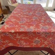 Nappe à l' imprimé floral avec plate bande- Linvosges - coton - 140x150 cm