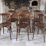 set of 6 bistro chairs from the 1960s