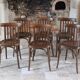 lot de 6 chaises bistrot année 1960