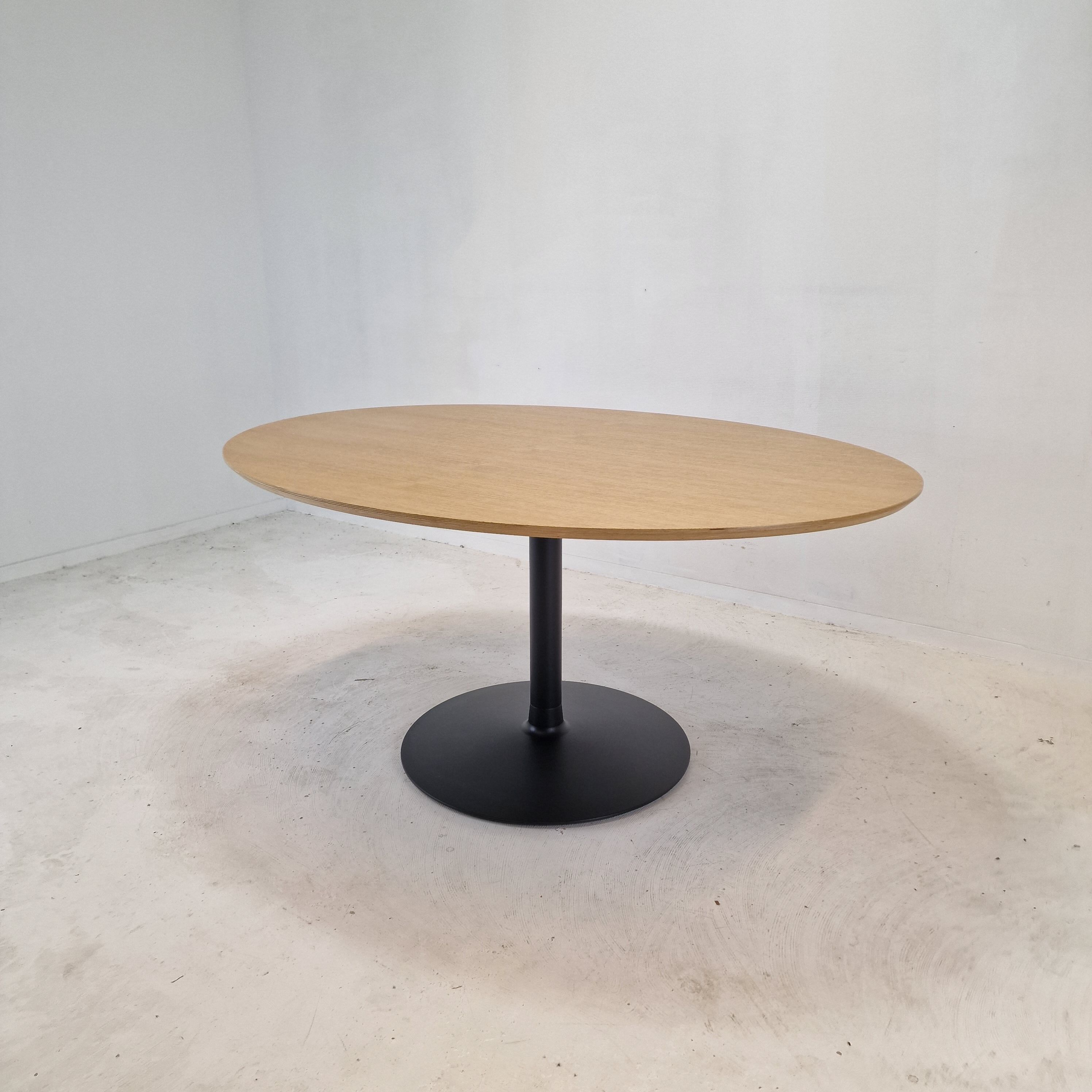 Oval Oak Dining Table by Pierre Paulin for Artifort