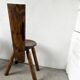 Set of three alpine chairs in solid pine, France, 1950s.