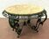Round living room table in wrought iron and marble XX century