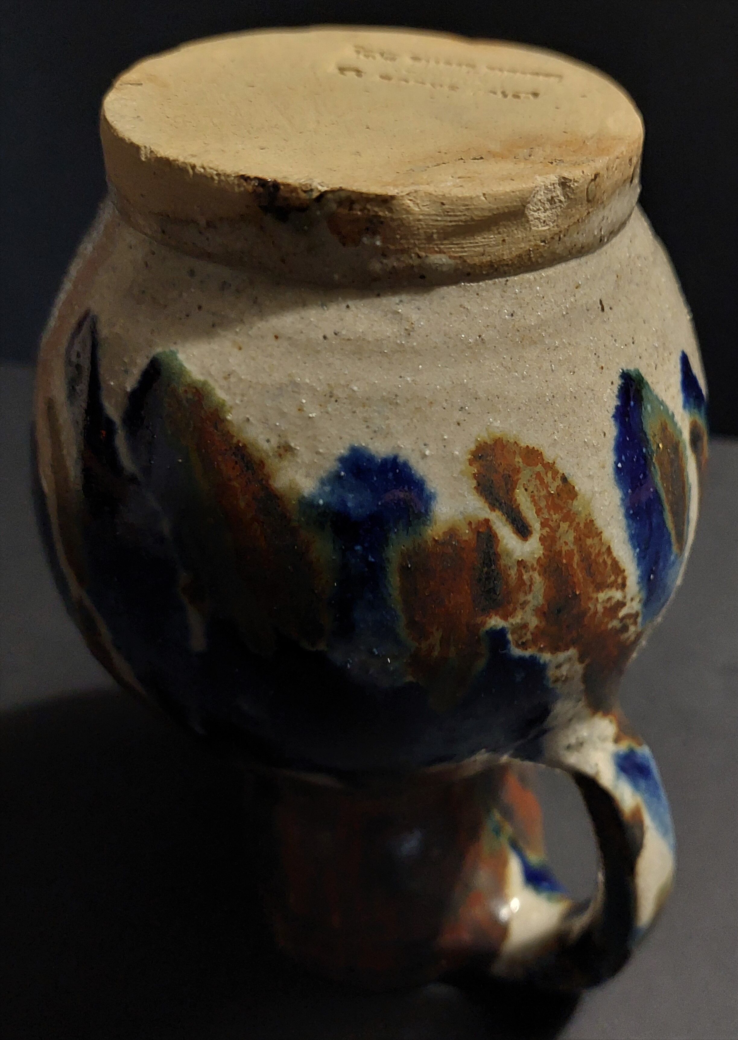 Sandstone pitcher signed Lucien Talbot Foucher The XXth ceramic terminal