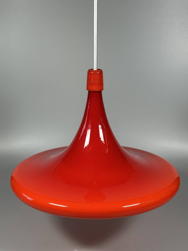 1960s/70s UFO Ceiling Lamp Hanging Lamp by Doria Leuchten Glass Space Age