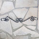Wrought iron wall coat rack