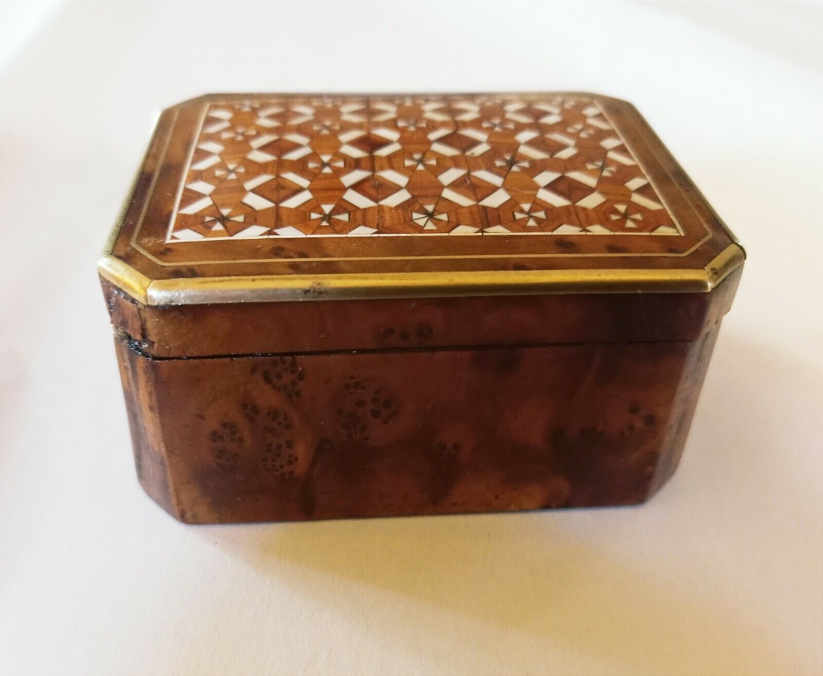 Porte montre gousset ancien marqueterie Boulle Napoleon III