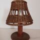 Lampe en rotin vintage