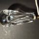 Lampe sculpture moderniste en cristal signé Schneider Paris France