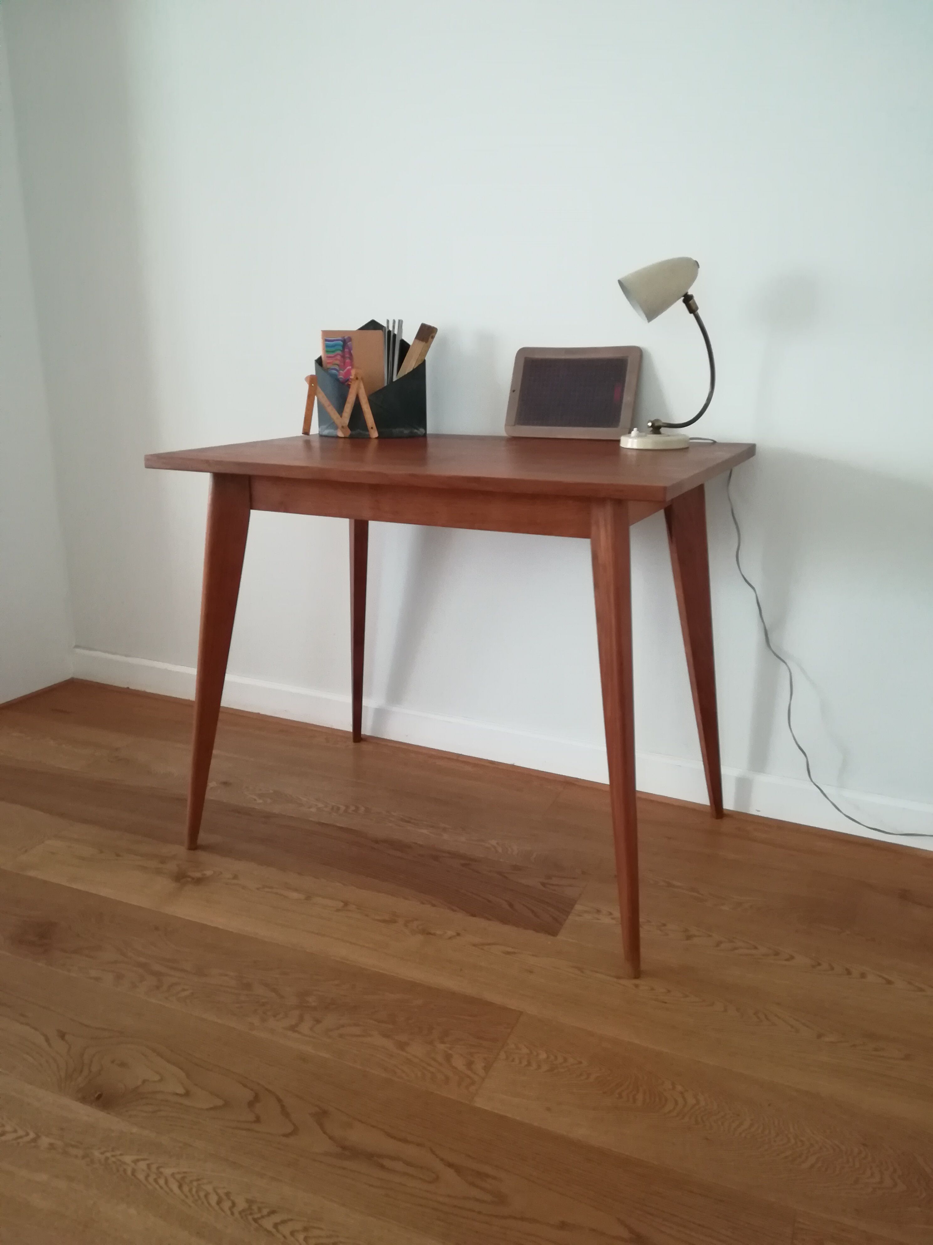 Solid oak side table