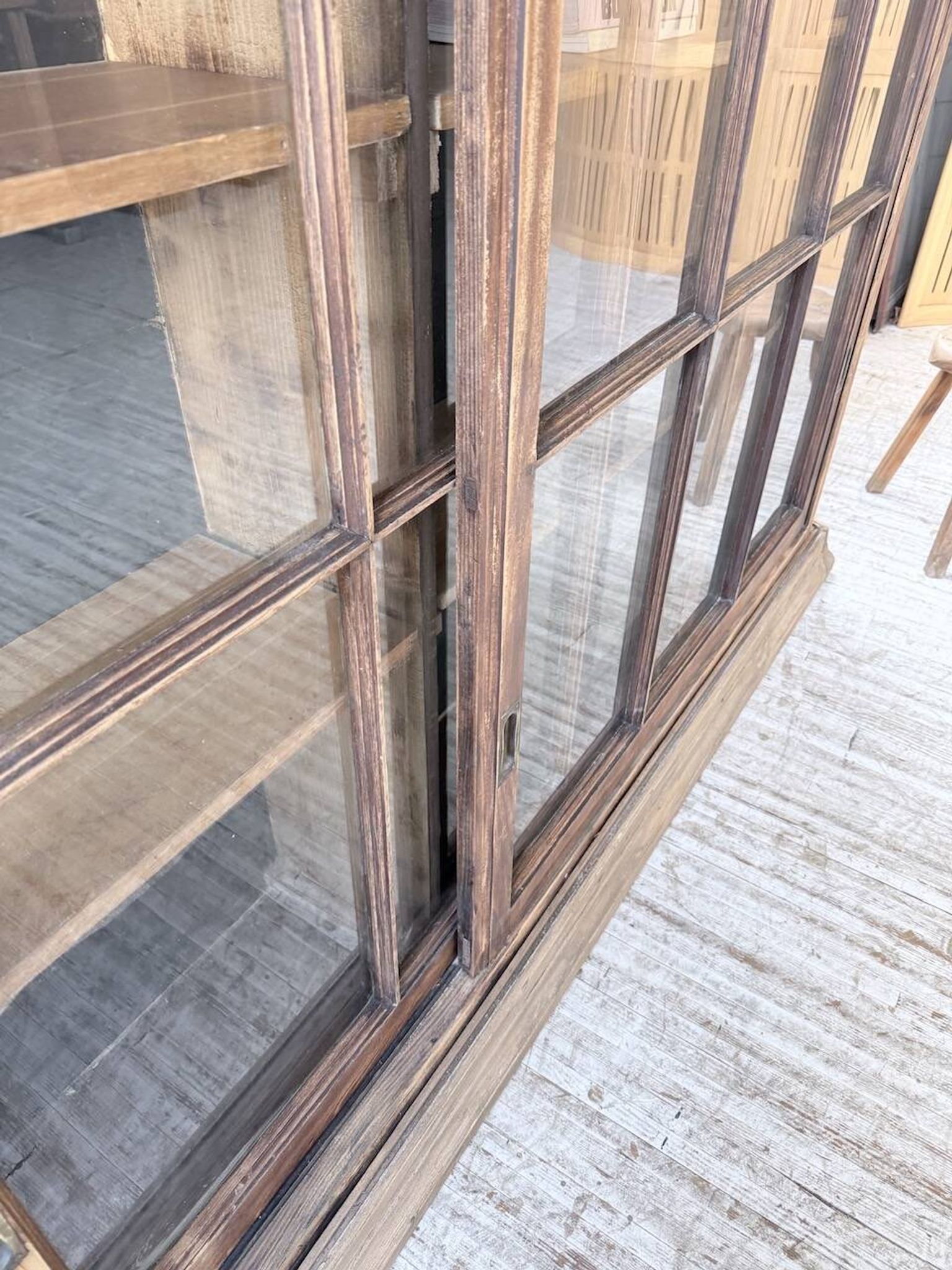 XXL industrial sideboard with glass doors