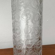 Large vase in raw glass, 1970s brutalism.