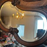 Carved walnut wardrobe – late 19th century Louis XV style