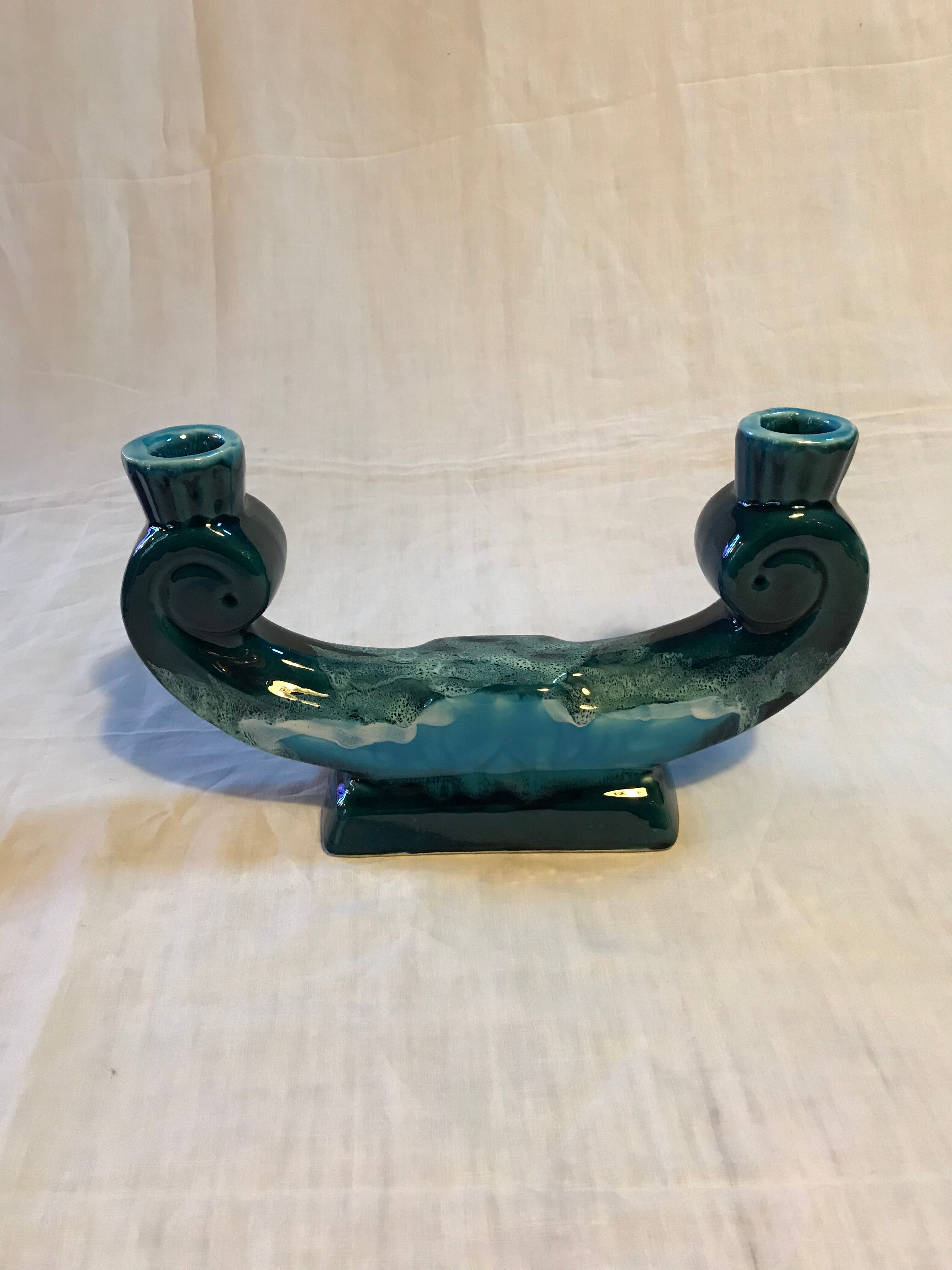 Double ceramic candle holder
